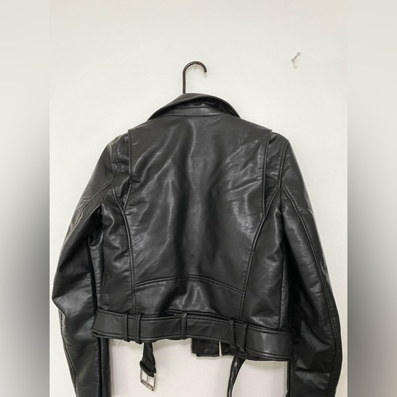 NWOT Zara Faux Leather Moto Jacket - Picture 6 of 8
